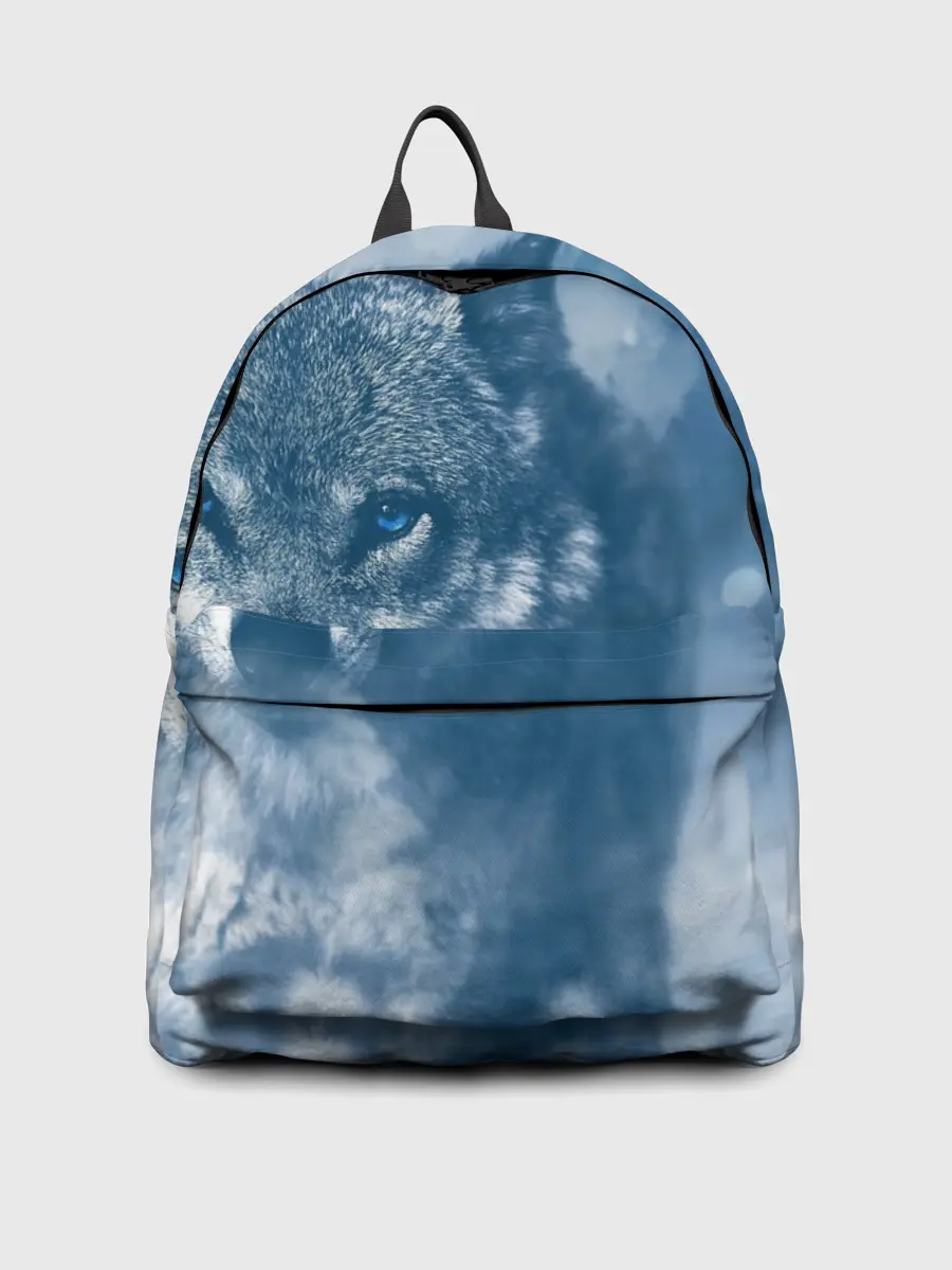 Рюкзак джинсовый / Красивый волк