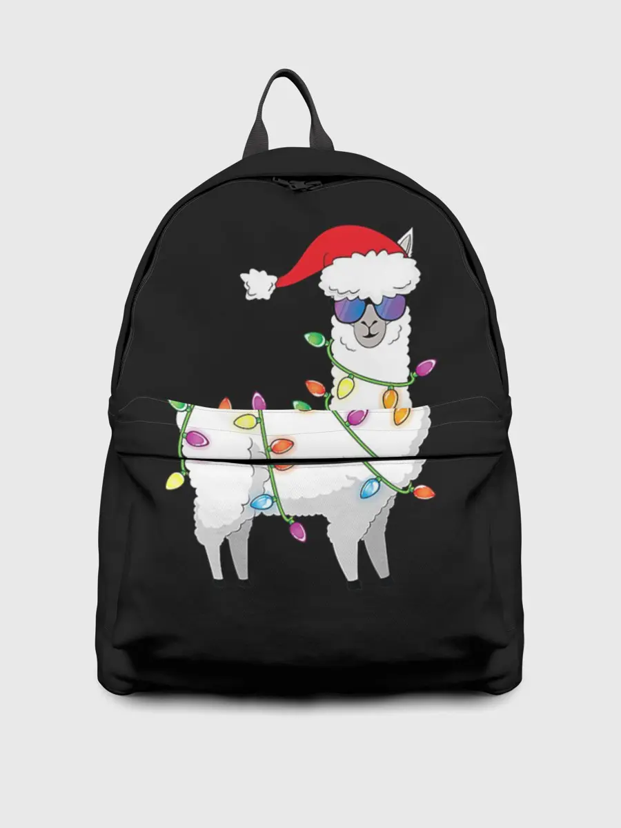 Рюкзак джинсовый / Рождественская Лама