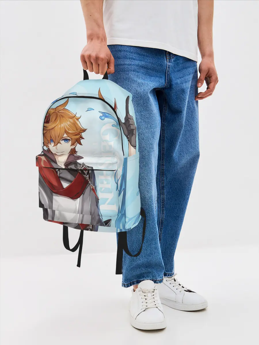 Рюкзак джинсовый / GENSHIN IMPACT, ТАРТАЛЬЯ