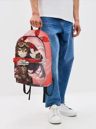 Рюкзак джинсовый / GENSHIN IMPACT, ЭМБЕР,