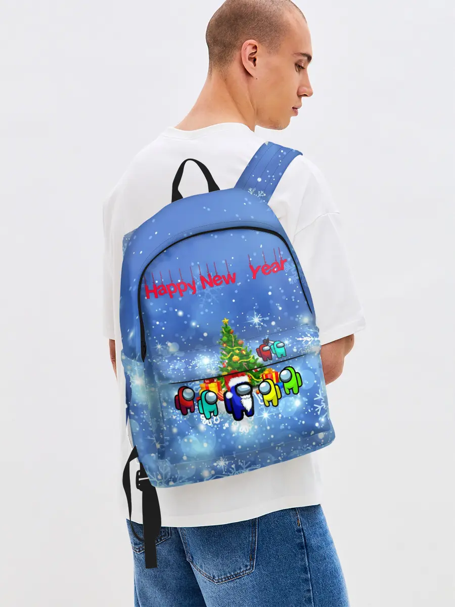 Рюкзак джинсовый / Among Us New Year