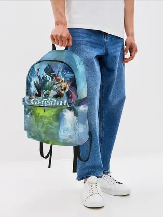 Рюкзак джинсовый / Genshin Impact