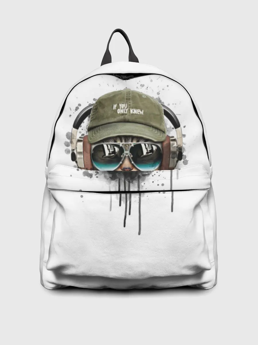 Рюкзак джинсовый / Крутой кот