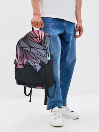 Рюкзак джинсовый / ГеометриЧеский Рисунок