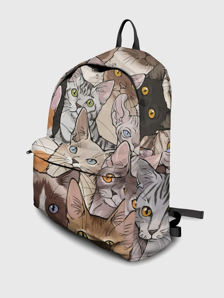 Рюкзак джинсовый / Котики