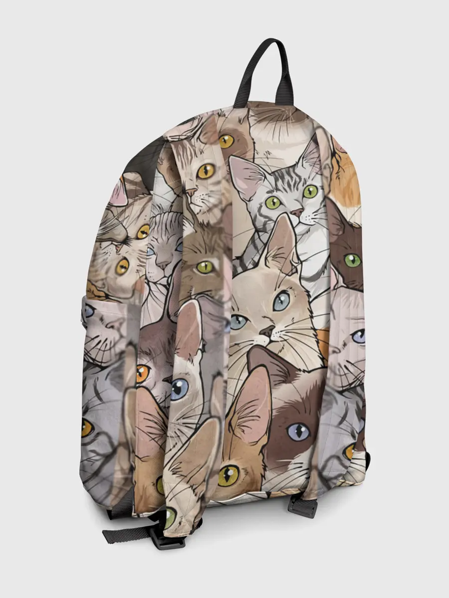 Рюкзак джинсовый / Котики