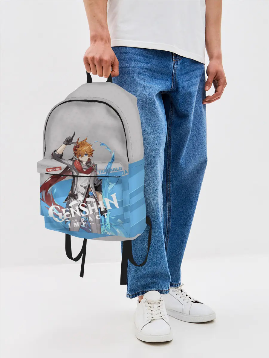 Рюкзак джинсовый / Genshin Impact - Tartaglia