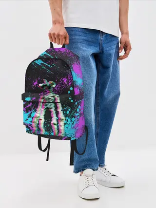 Рюкзак джинсовый / Siren Head - Ultra Glitch
