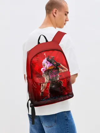 Рюкзак джинсовый / КИБЕРПАНК 2077