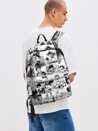 Рюкзак джинсовый / Haikyu pattern