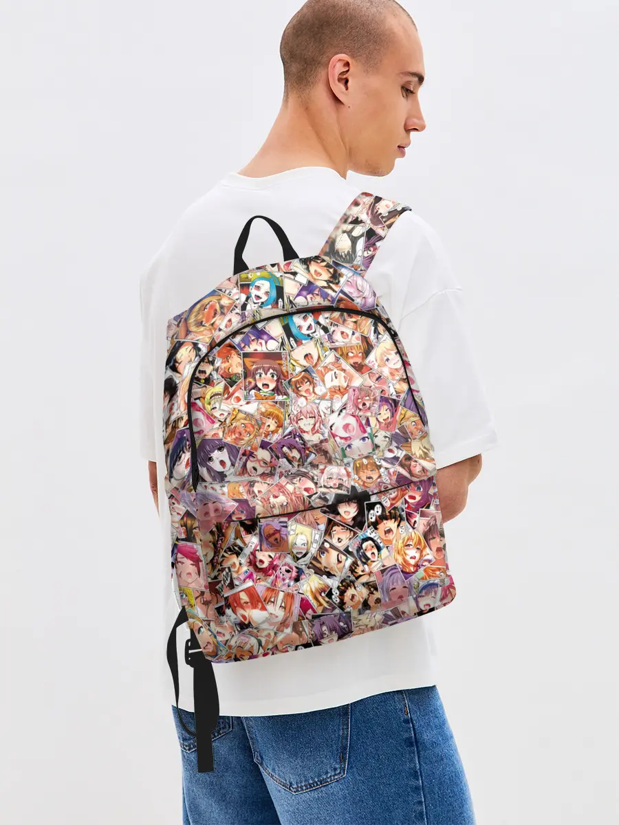 Рюкзак джинсовый / Яркий паттерн АХЕГАО