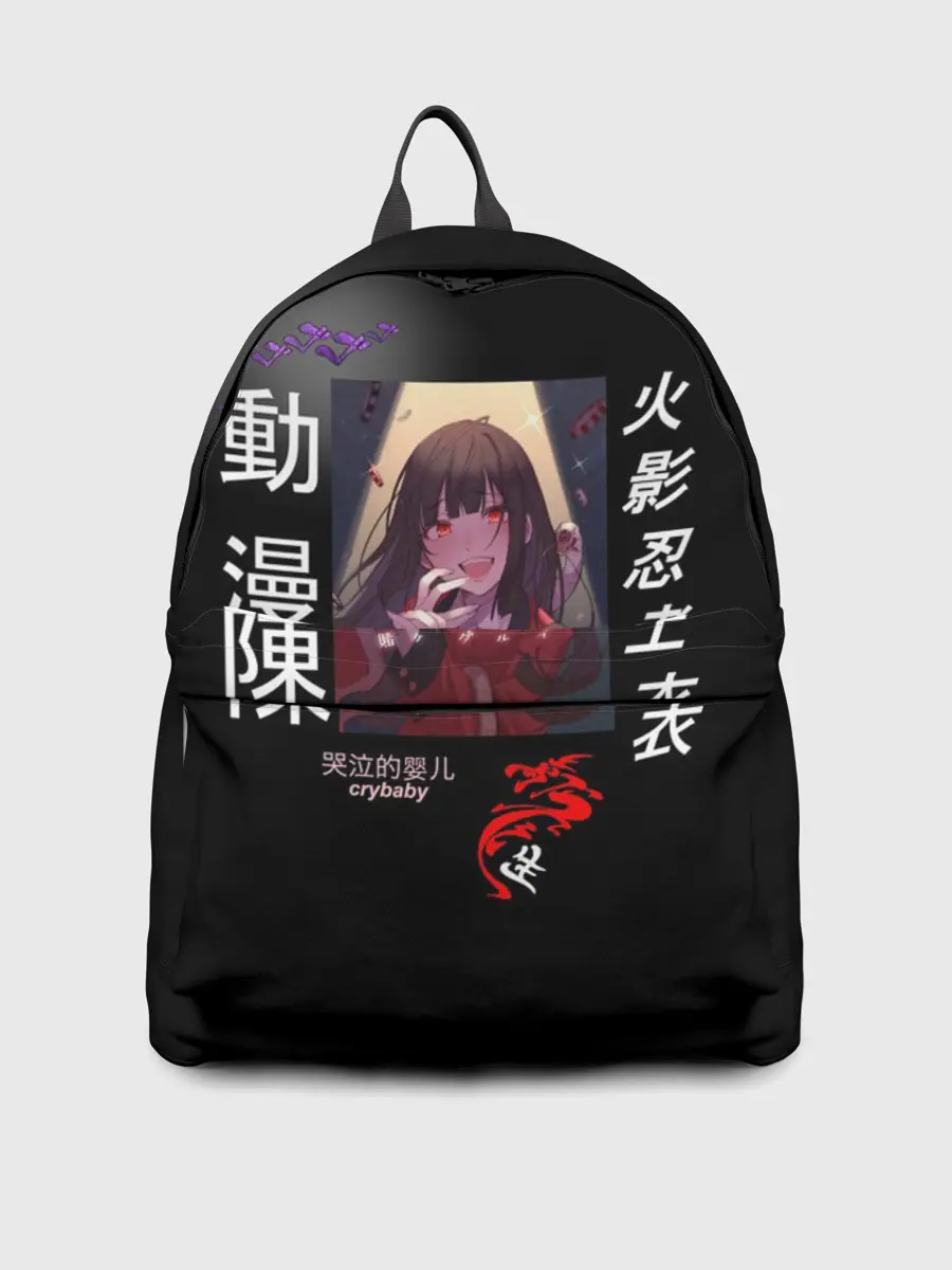 Рюкзак джинсовый / Аниме Школьница с Иенроглифами