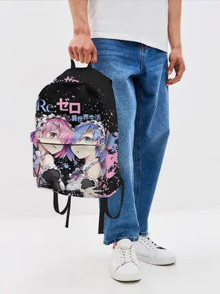 Рюкзак джинсовый / Re:Zero, Рам и Рем