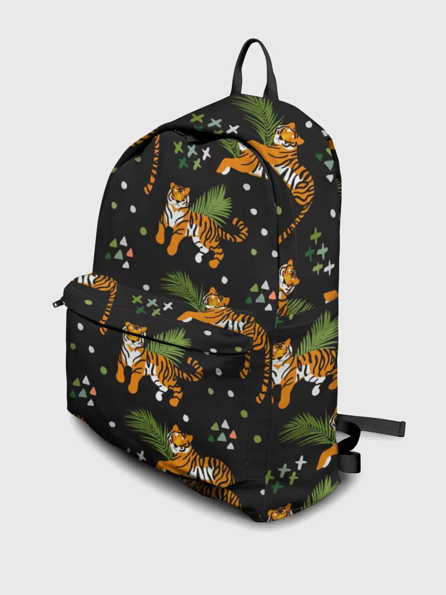 Рюкзак джинсовый / Tigers | Тигровый Паттерн
