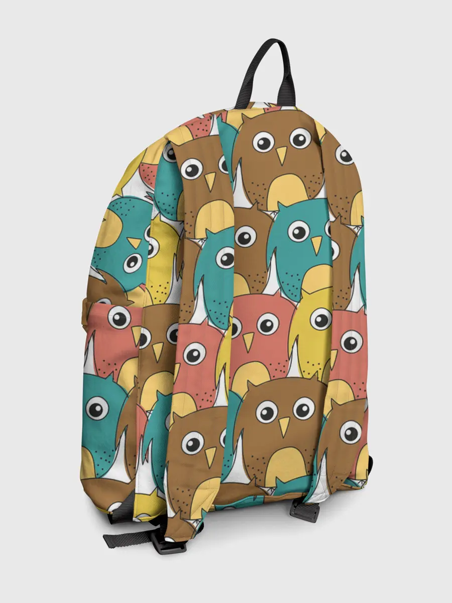 Рюкзак джинсовый / Разноцветные совы