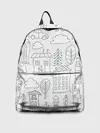 Рюкзак джинсовый / Нарисованный город