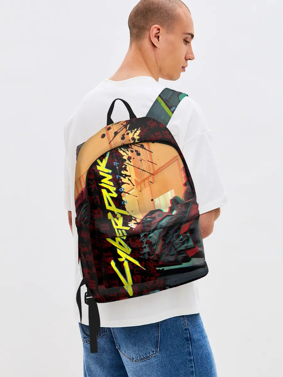 Рюкзак джинсовый / Киберпанк