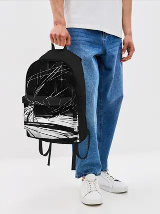 Рюкзак джинсовый / Северное сияние