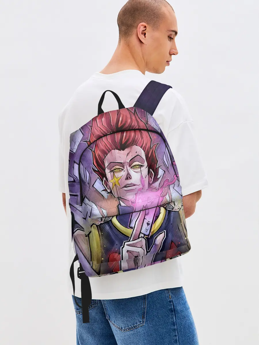 Рюкзак джинсовый / Хисока со светящейся картой в руках