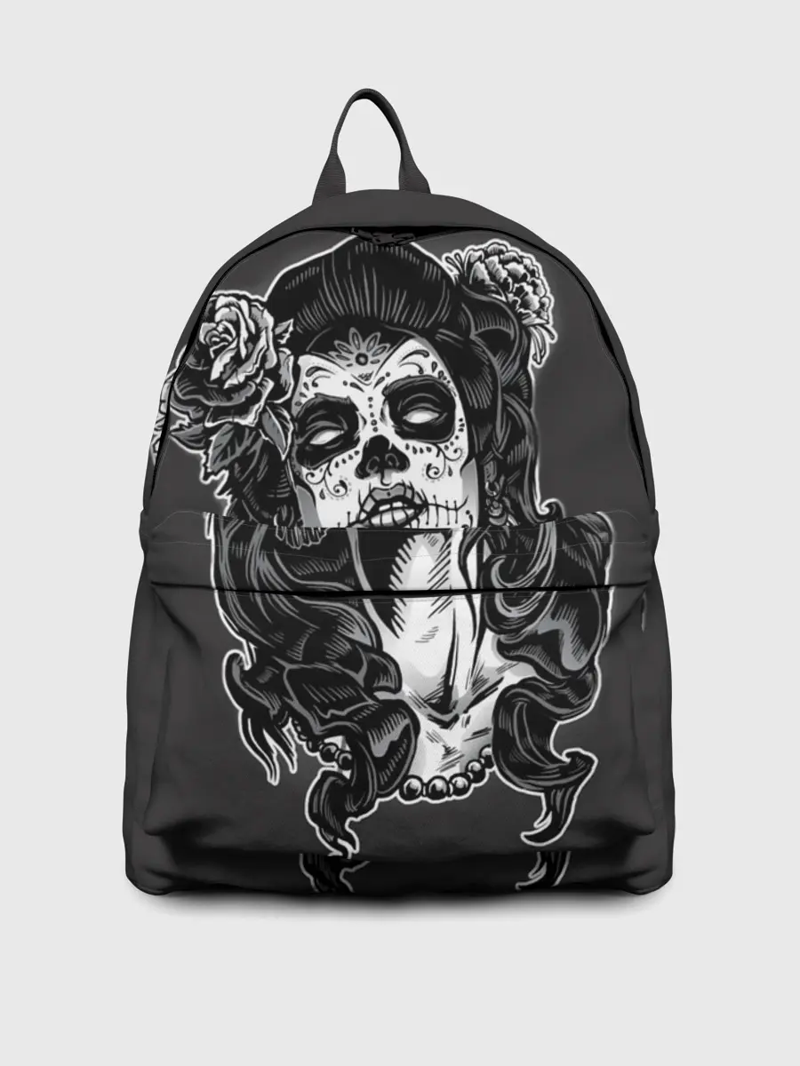 Рюкзак джинсовый / Санта Муэрте