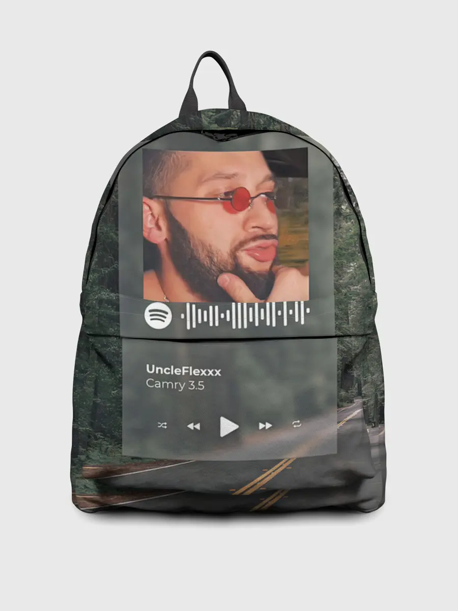Рюкзак джинсовый / Camry 3.5 / Spotify - QR
