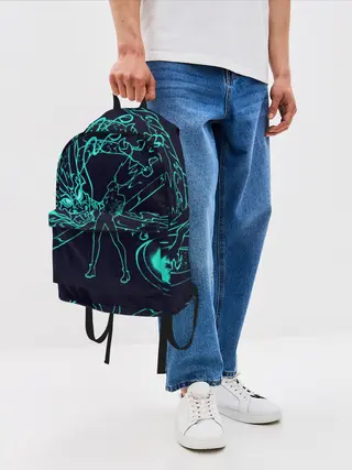 Рюкзак джинсовый / Neon Dragon