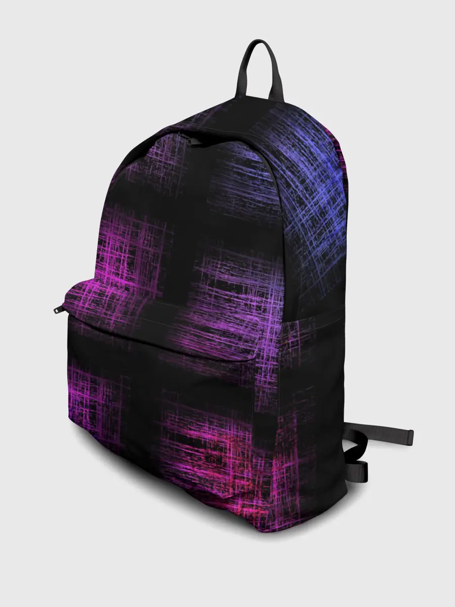 Рюкзак джинсовый / Неоновая абстракция