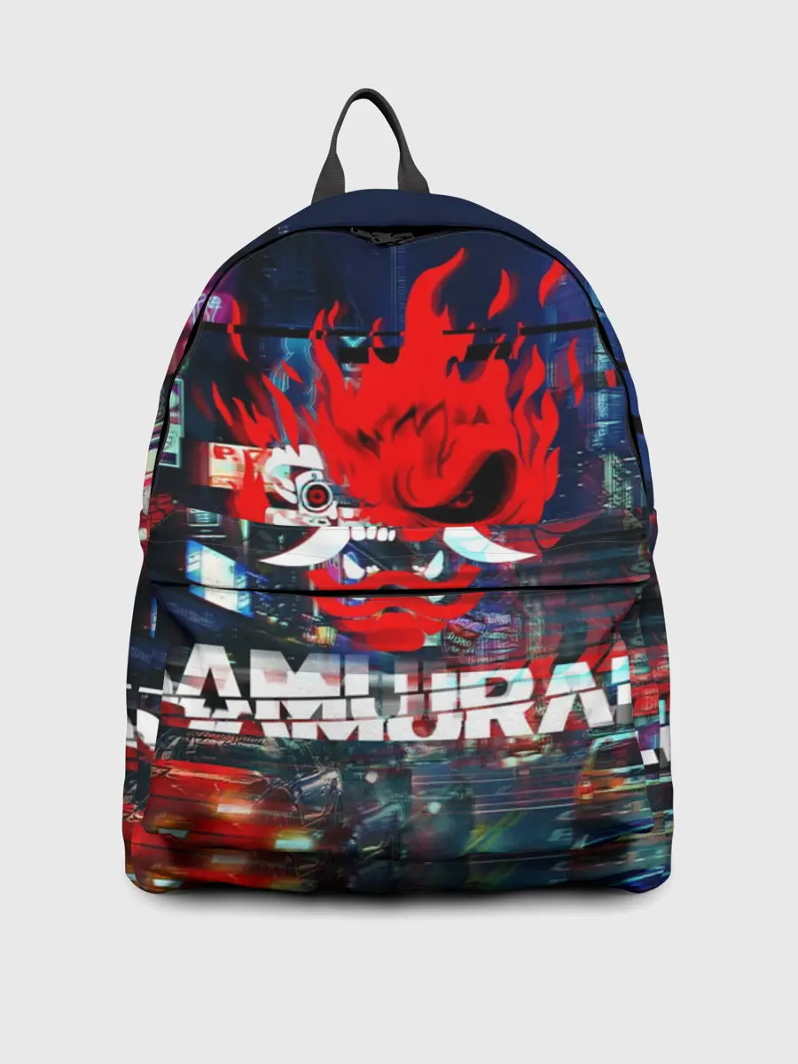 Рюкзак джинсовый / Киберпанк 2077 глитч