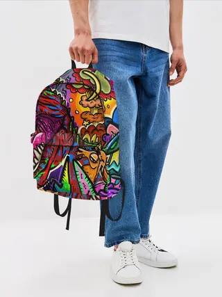 Рюкзак джинсовый / Динозавр