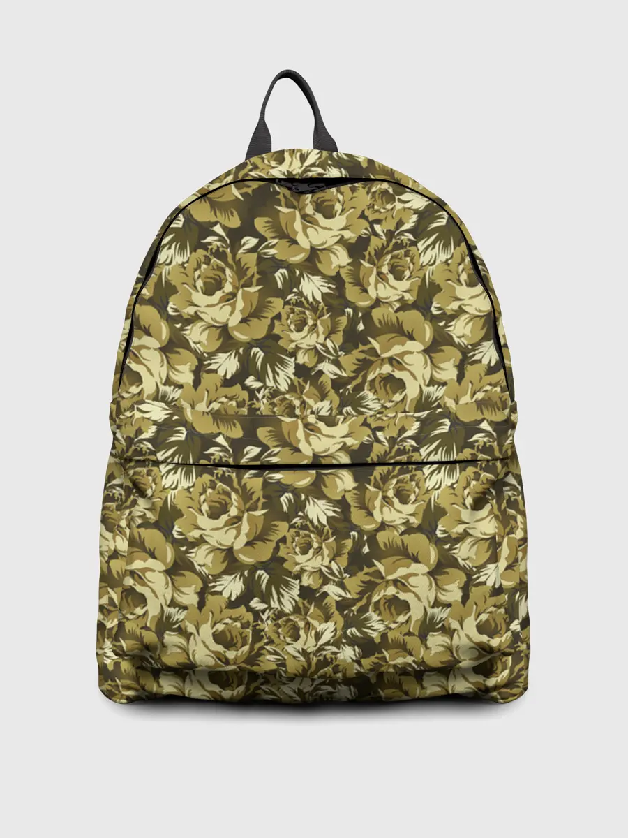 Рюкзак джинсовый / Золотой камуфляж из роз