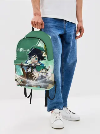 Рюкзак джинсовый / Genshin Impact