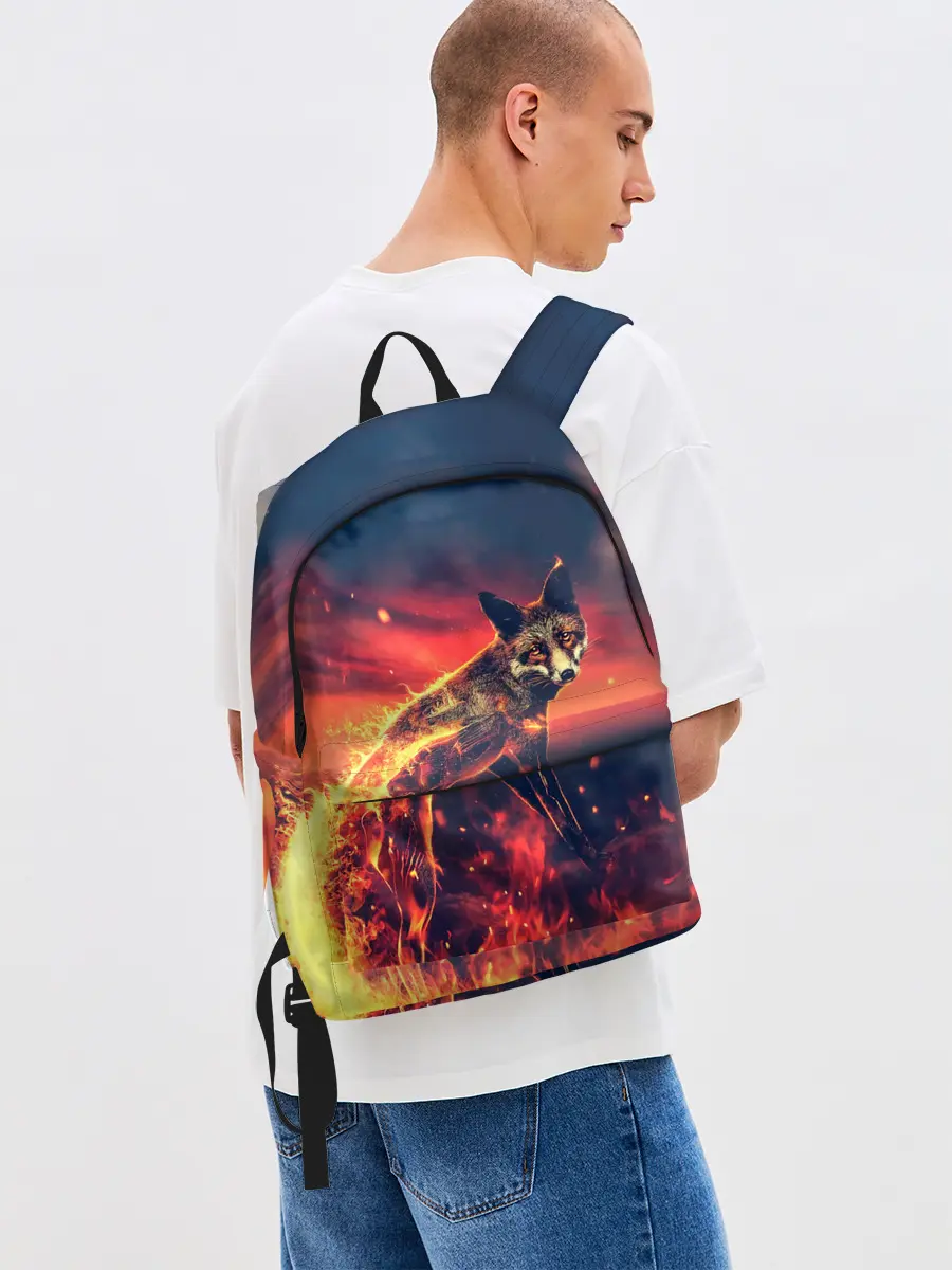 Рюкзак джинсовый / Огненная лиса