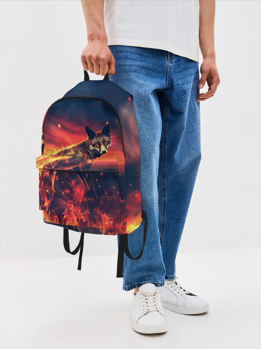 Рюкзак джинсовый / Огненная лиса