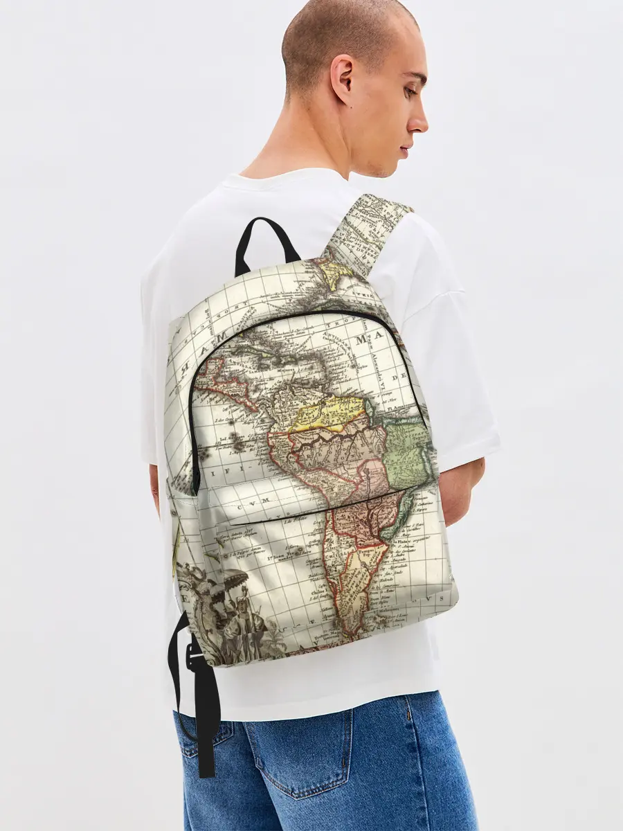 Рюкзак джинсовый / ВИНТАЖНАЯ КАРТА