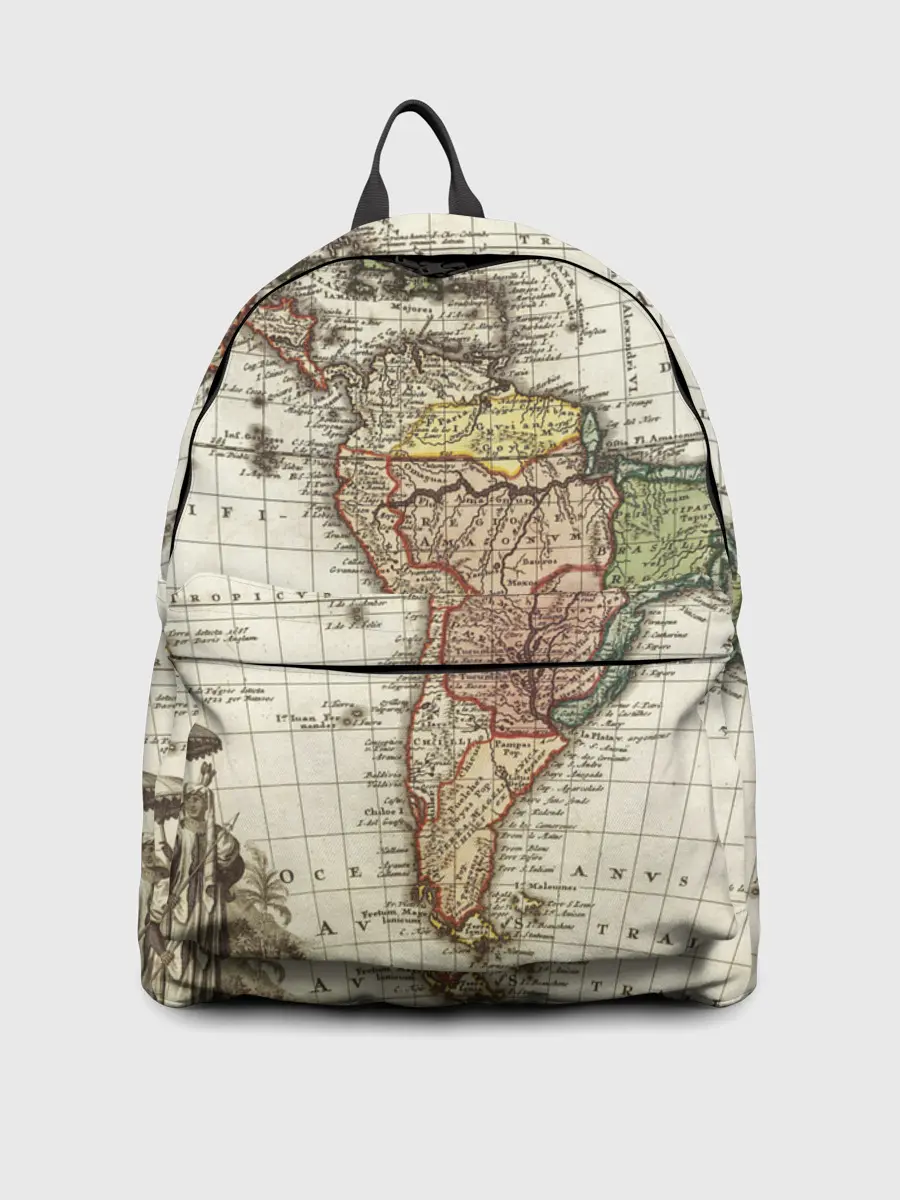 Рюкзак джинсовый / ВИНТАЖНАЯ КАРТА