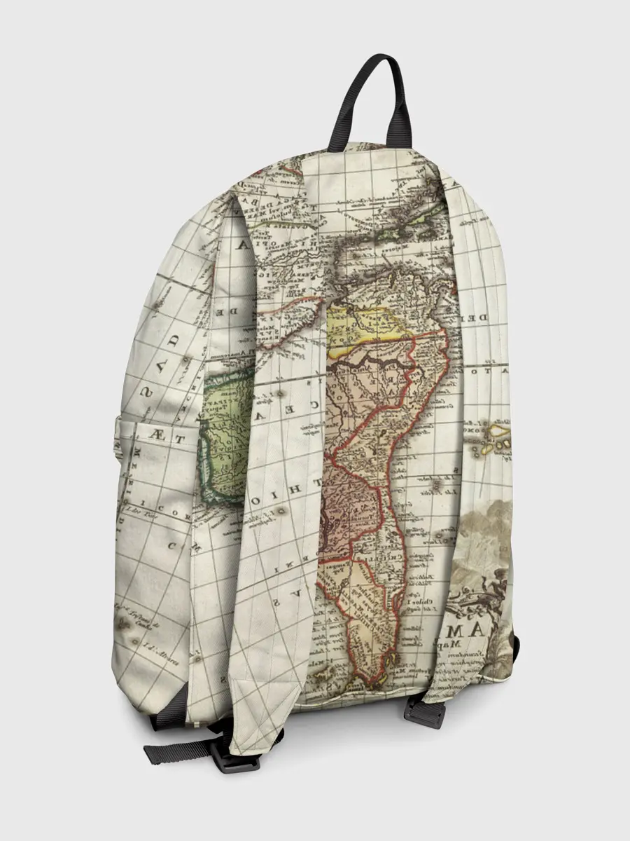 Рюкзак джинсовый / ВИНТАЖНАЯ КАРТА