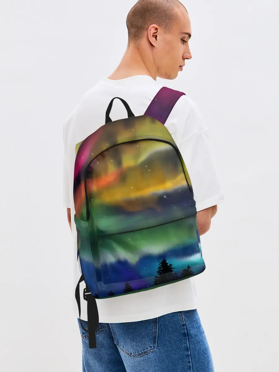 Рюкзак джинсовый / Северное сияние