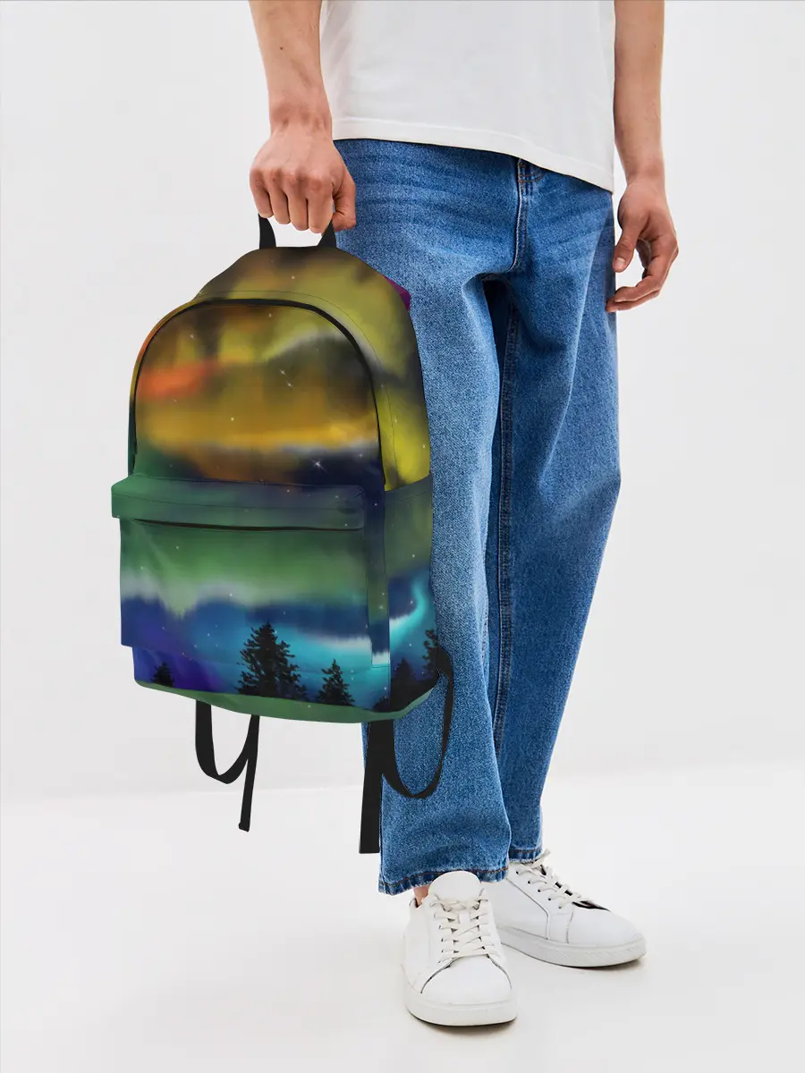 Рюкзак джинсовый / Северное сияние