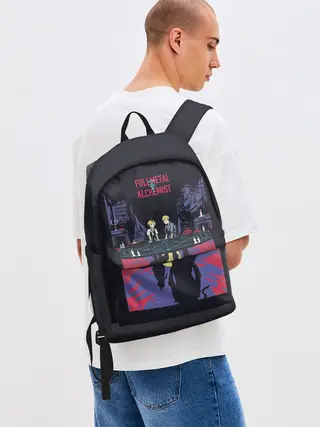 Рюкзак джинсовый / Стальной Алхимик