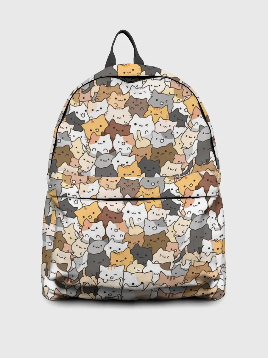 Рюкзак джинсовый / Котики муркотики