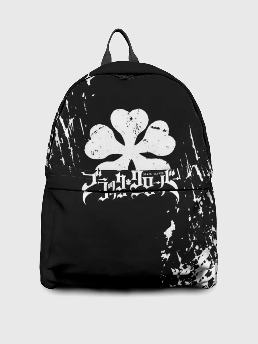 Рюкзак джинсовый / Черный Клевер затертый фон