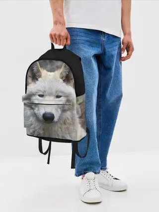 Рюкзак джинсовый / Волк