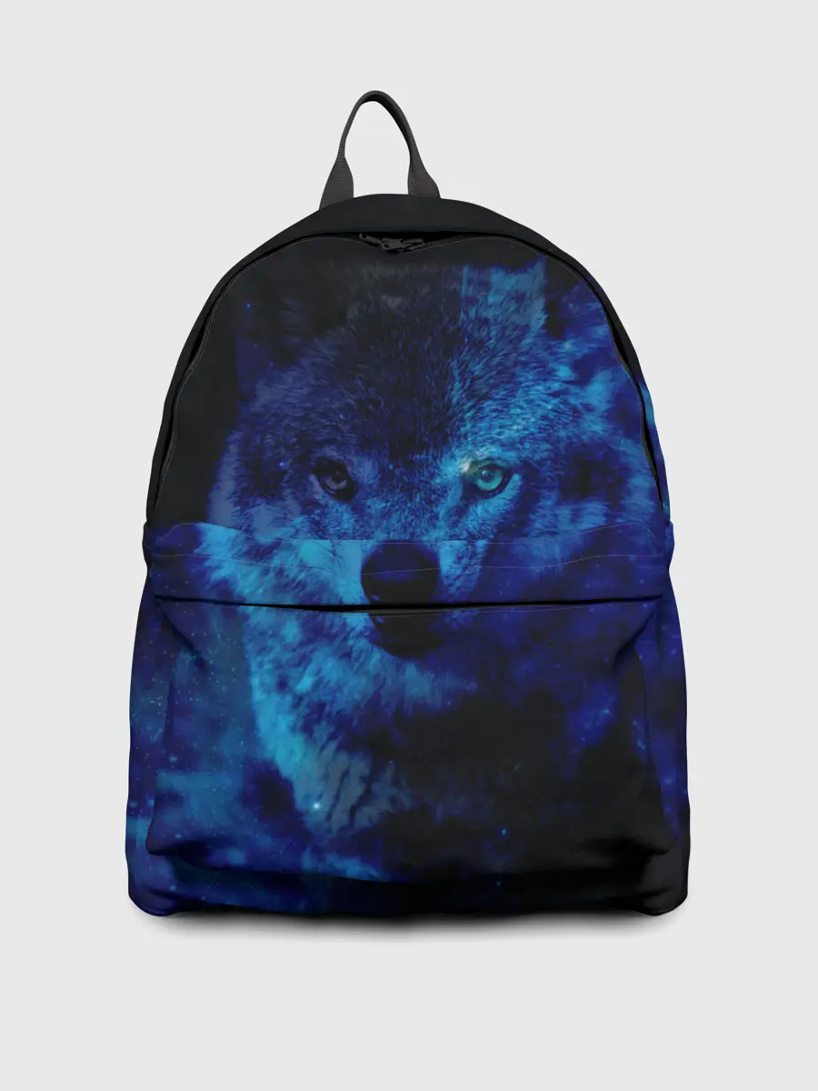 Рюкзак джинсовый / Волк Вселенная