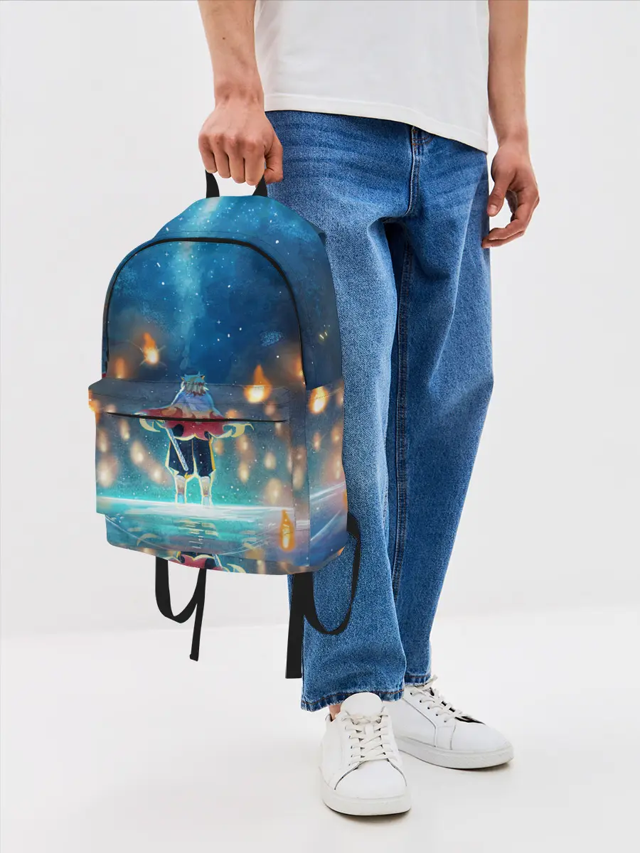 Рюкзак джинсовый / Ренгоку Кёджуро Клинок демонов