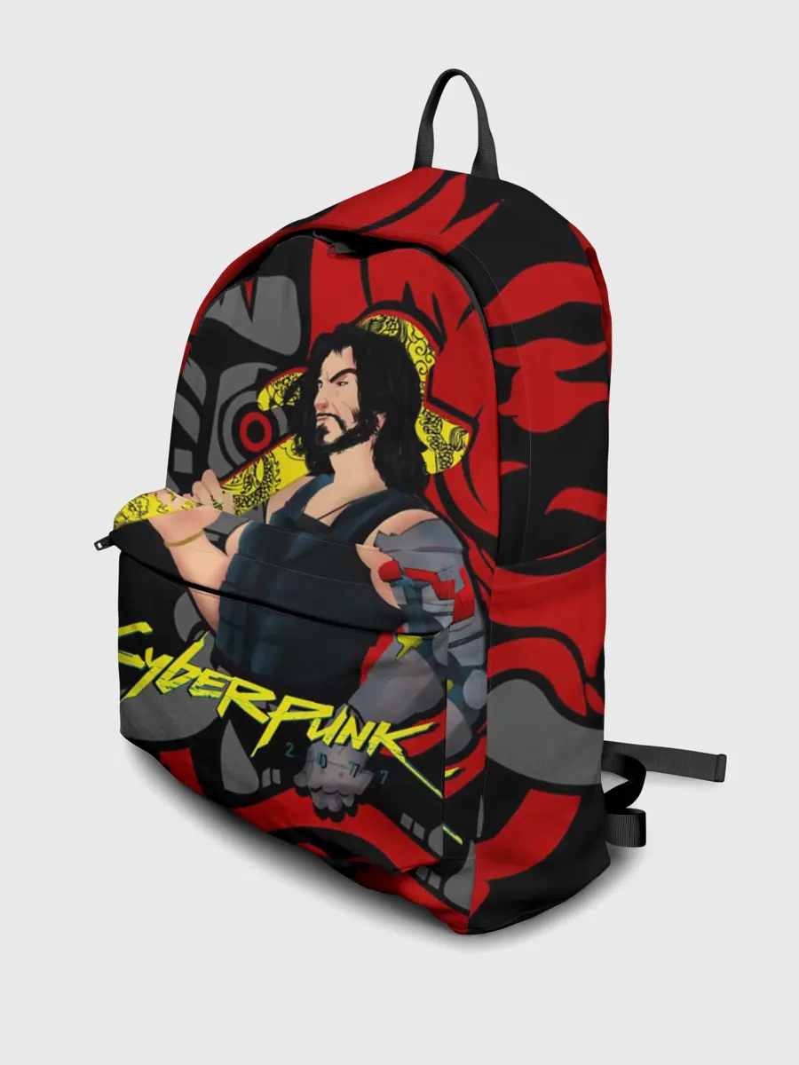 Рюкзак джинсовый / CyberPunk 2077 | SAMURAI KEANU