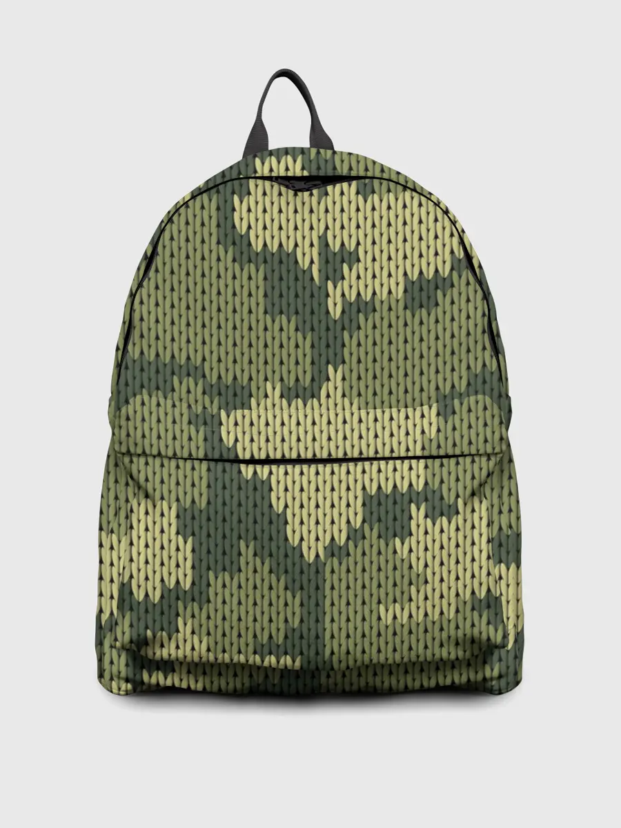 Рюкзак джинсовый / вязаный принт милитари