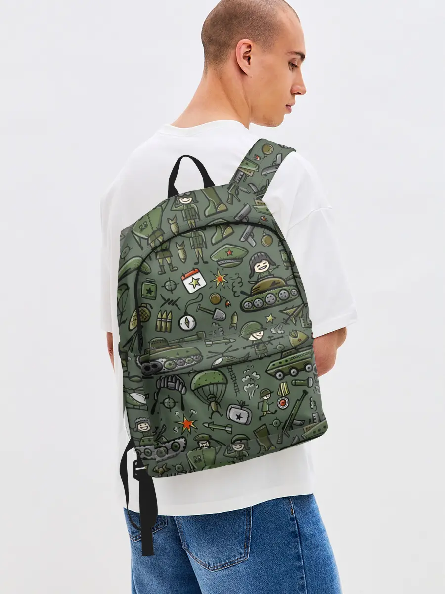 Рюкзак джинсовый / военные атрибуты