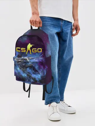 Рюкзак джинсовый / CS GO Blue smoke