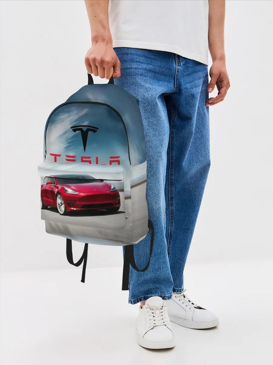 Рюкзак джинсовый / Tesla Model 3