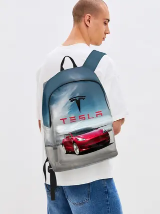 Рюкзак джинсовый / Tesla Model 3